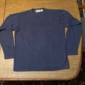 Men’s 100% Cotton Sweater by East Island, Navy, Medium